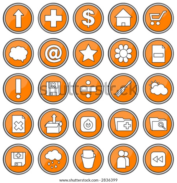 Vector Orange Icon set
1