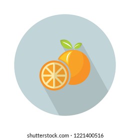 Vector Orange Illustration. Natural Healthy Fresh Food - Orange Juice Icon