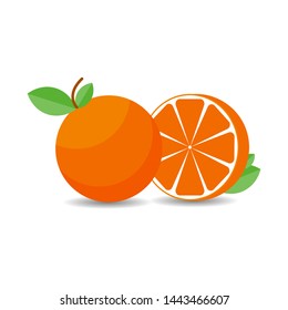 vector orange illustration. natural healthy fresh food - orange juice icon - Vector