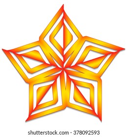 Vector orange isolated star 
