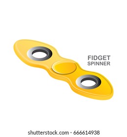 vector orange isometric Fidget spinner icon isolated on white background. vector orange hand spinner 