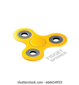 vector orange isometric Fidget spinner icon isolated on white background. vector orange hand spinner 