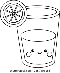a vector of orange juice in black and white coloring