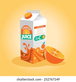 Vector orange juice illustration