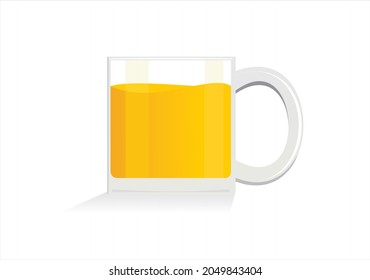 Vector of orange juice on mug