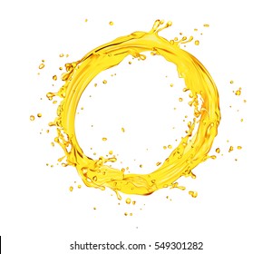 Vector Orange Juice Splash Circle