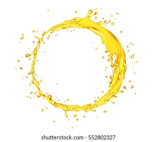 vector orange juice splash circle