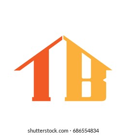 Vector Orange Letter B T House Logo