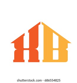 Vector Orange Letter B X House Logo