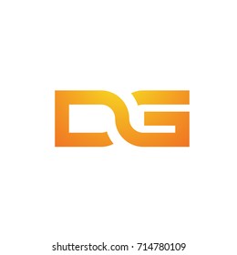 Vector Orange Letter D G Abstract Logo
