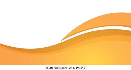 Elemento de curva de fondo de línea naranja del vector con el espacio blanco para el diseño del texto y del mensaje, capas superpuestas, vector