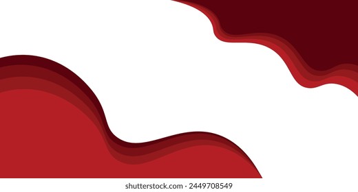 Vector orange line background curve element with white space for text and message design, overlapping layers, vector