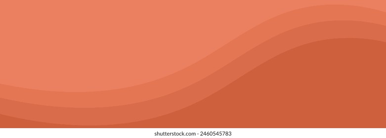 Elemento de curva de fondo de línea naranja de Vector con espacio en blanco para el diseño de texto y mensajes, capas superpuestas, Vector