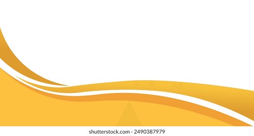 Vector orange line background curve element with white space for text and message design, overlapping layers, vector. eps 10