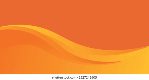 Vector orange line background curve element with white space for text and message design, overlapping layers, vector