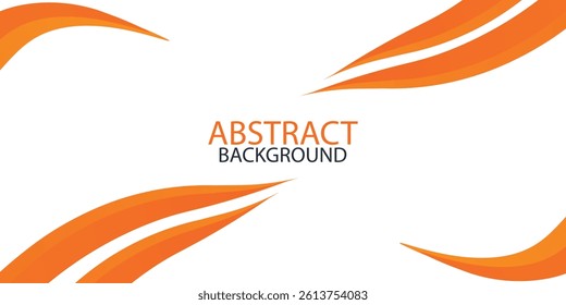 Vector orange line background curve element with white space for text and message design, overlapping layers, vector