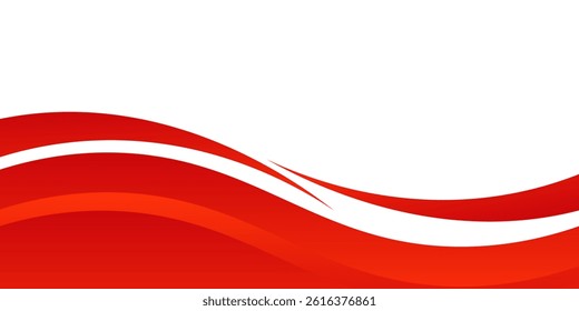 Vector orange line background curve element with white space for text and message design, overlapping layers, eps 10