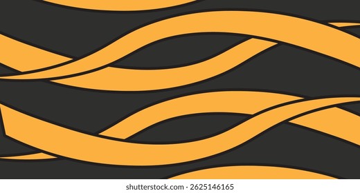 Elemento de curva de plano de fundo da linha laranja vetorial com espaço em branco para design de texto e mensagem, camadas sobrepostas, vetor	