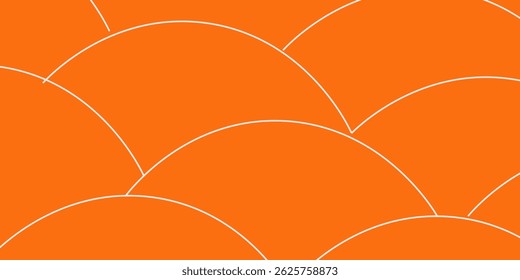 Vector orange line background curve element with white space for text and message design, overlapping layers, vector	