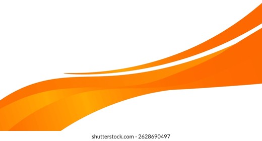 Elemento de curva de fondo de línea naranja de Vector con espacio en blanco para el diseño de texto y mensajes, capas superpuestas, EPS 10	
