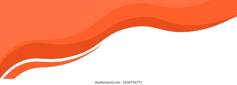 Elemento de curva de fondo de línea naranja de Vector con espacio en blanco para el diseño de texto y mensajes, capas superpuestas, Vector	