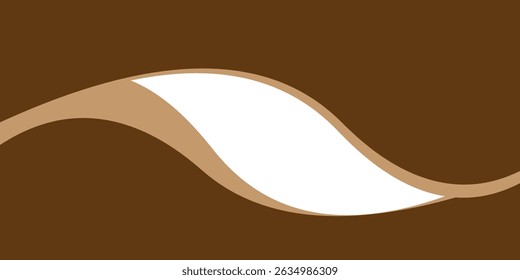 Vector orange line background curve element with white space for text and message design, overlapping layers, vector	
