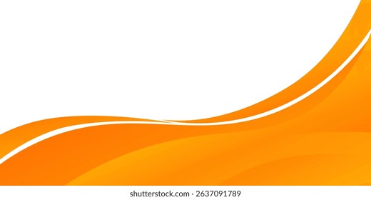 Vector orange line background curve element with white space for text and message design, overlapping layers, vector