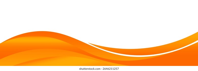 Elemento de curva de fondo de línea naranja de Vector con espacio en blanco para el diseño de texto y mensajes, capas superpuestas, Vector	
