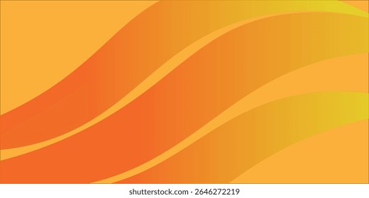 Vector orange line background curve element with white space for text and message design, overlapping layers, vector	