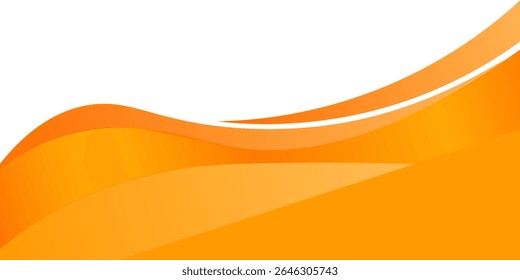 Vektor orangefarbene Linie Hintergrundkurvenelement mit weißem Leerraum für Text- und Nachrichtendesign, überlappende Ebenen, Vektor	
