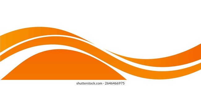 Elemento de curva de fondo de línea naranja de Vector con espacio en blanco para el diseño de texto y mensajes, capas superpuestas, Vector	
