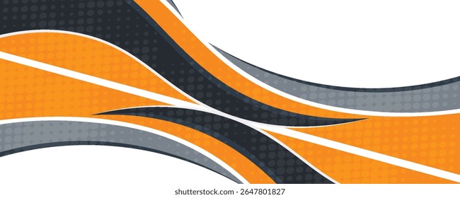Vektor orangefarbene Linie Hintergrundkurvenelement mit weißem Leerraum für Text- und Nachrichtendesign, überlappende Ebenen, Vektor	
