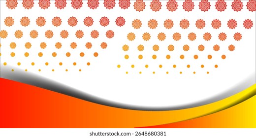 Vector orange line background curve element with white space for text and message design, overlapping layers, vector	
