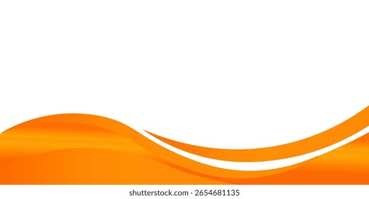 Elemento de curva de fondo de línea naranja de Vector con espacio en blanco para el diseño de texto y mensajes, capas superpuestas, Vector	
