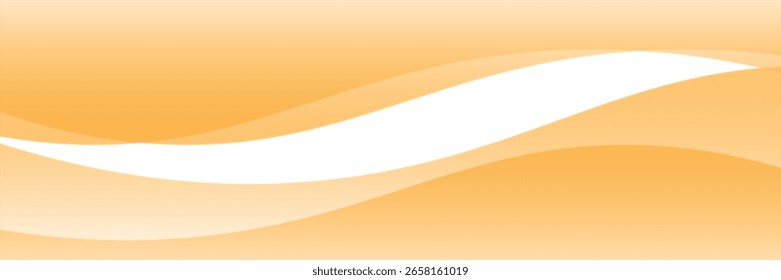 Vector orange line background curve element with white space for text and message design, overlapping layers, vector