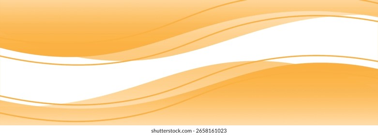 Elemento de curva de fondo de línea naranja de Vector con espacio en blanco para el diseño de texto y mensajes, capas superpuestas, Vector