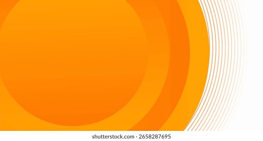 Elemento de curva de fondo de línea naranja de Vector con espacio en blanco para el diseño de texto y mensajes, capas superpuestas, Vector