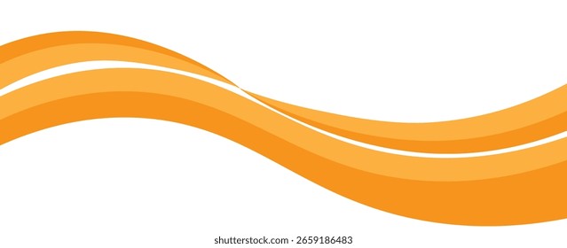 Elemento de curva de fondo de línea naranja de Vector con espacio en blanco para el diseño de texto y mensajes, capas superpuestas, EPS 10