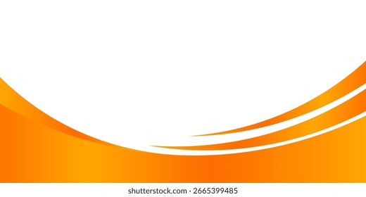 Vektor orangefarbene Linie Hintergrundkurvenelement mit weißem Leerraum für Text- und Nachrichtendesign, überlappende Ebenen, Vektor	
