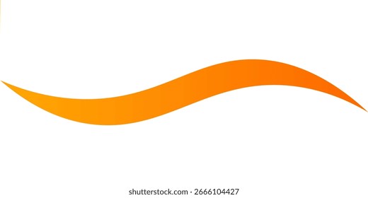 Vector orange line background curve element with white space for text and message design, overlapping layers, vector	
