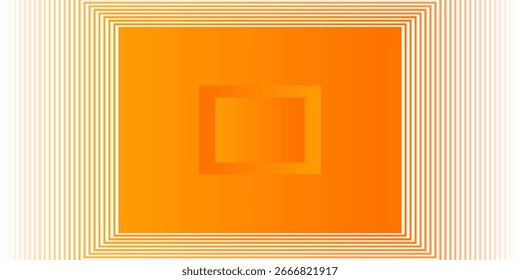 Elemento de curva de plano de fundo da linha laranja vetorial com espaço em branco para design de texto e mensagem, camadas sobrepostas