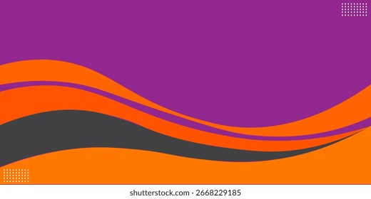 Elemento de curva de fondo de línea naranja de Vector con espacio en blanco para el diseño de texto y mensajes, capas superpuestas, Vector, moderno, EPS 10.