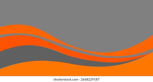 Vector orange line background curve element with white space for text and message design, overlapping layers, vector,modern,eps 10.