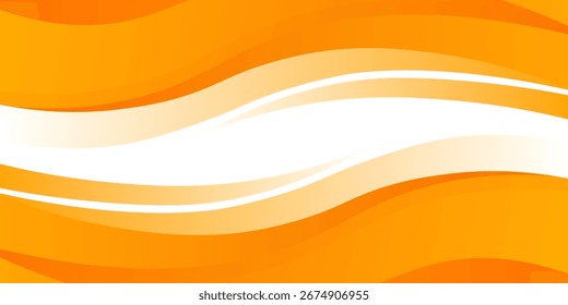 Vektor orangefarbene Linie Hintergrundkurvenelement mit weißem Leerraum für Text- und Nachrichtendesign, überlappende Ebenen, Vektorgrafik