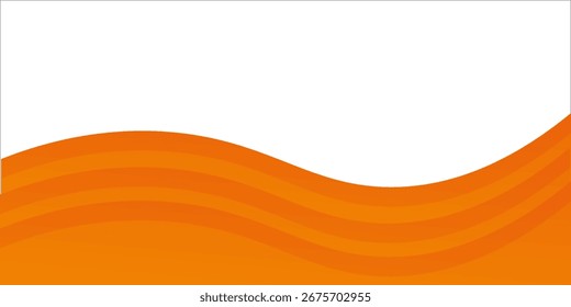 Elemento de curva de fondo de línea naranja de Vector con espacio en blanco para el diseño de texto y mensajes, 

