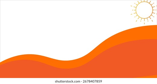 Vektor orangefarbene Linie Hintergrundkurvenelement mit weißem Leerraum für Text- und Nachrichtendesign, überlappende Ebenen, Vektor	
