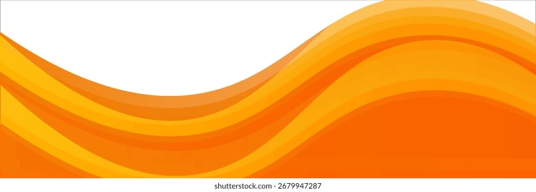 Vector orange line background curve element with white space for text and message design, overlapping layers, vector Eps10.
