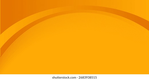 Elemento de curva de fondo de línea naranja de Vector con espacio en blanco para el diseño de texto y mensajes, capas superpuestas, Vector