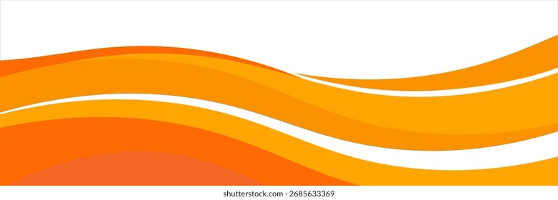 Vector orange line background curve element with white space for text and message design, overlapping layers, vector	
