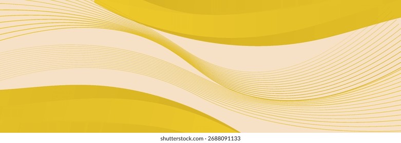 Vector orange line background curve element with white space for text and message design, overlapping layers, eps10